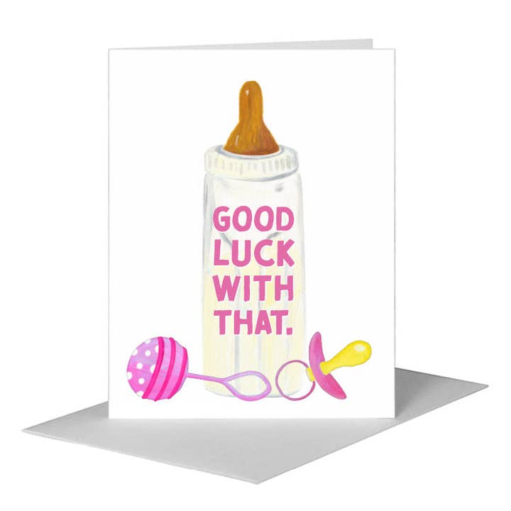 Baby Bottle, Greeting Card (#7947D) for wholesale by Printed Canvas