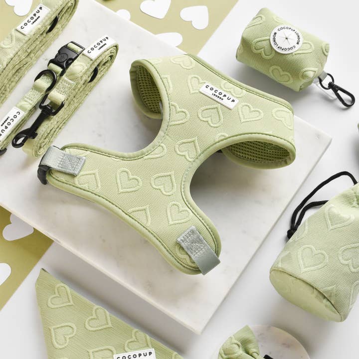 Cocopup London - Wholesale Pet Harness - Dog - Luxe Adjustable Neck Harness - Sage Heart2