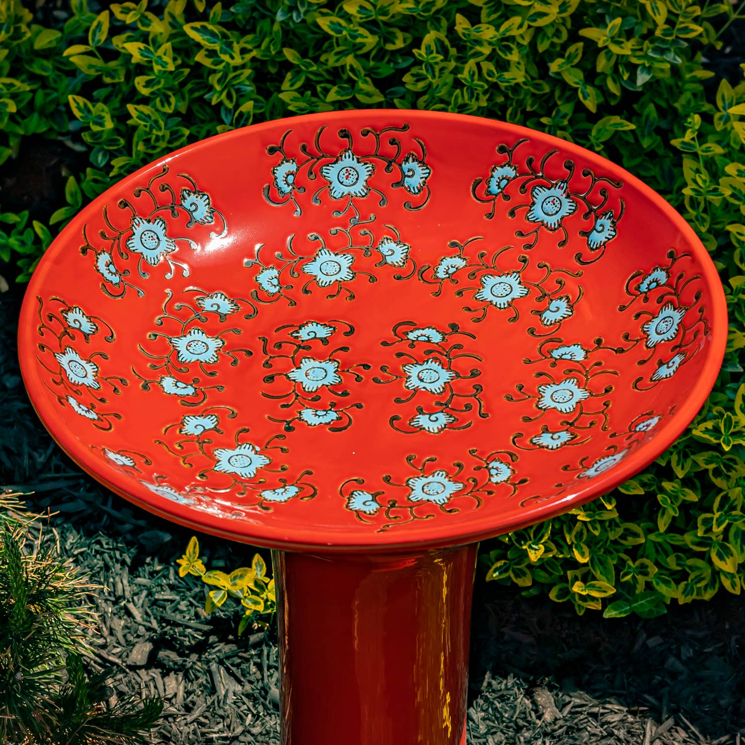 Zaer Ltd. International - Wholesale Bird Bath - 24 Inch Tall Porcelain Birdbaths- 6 Options6