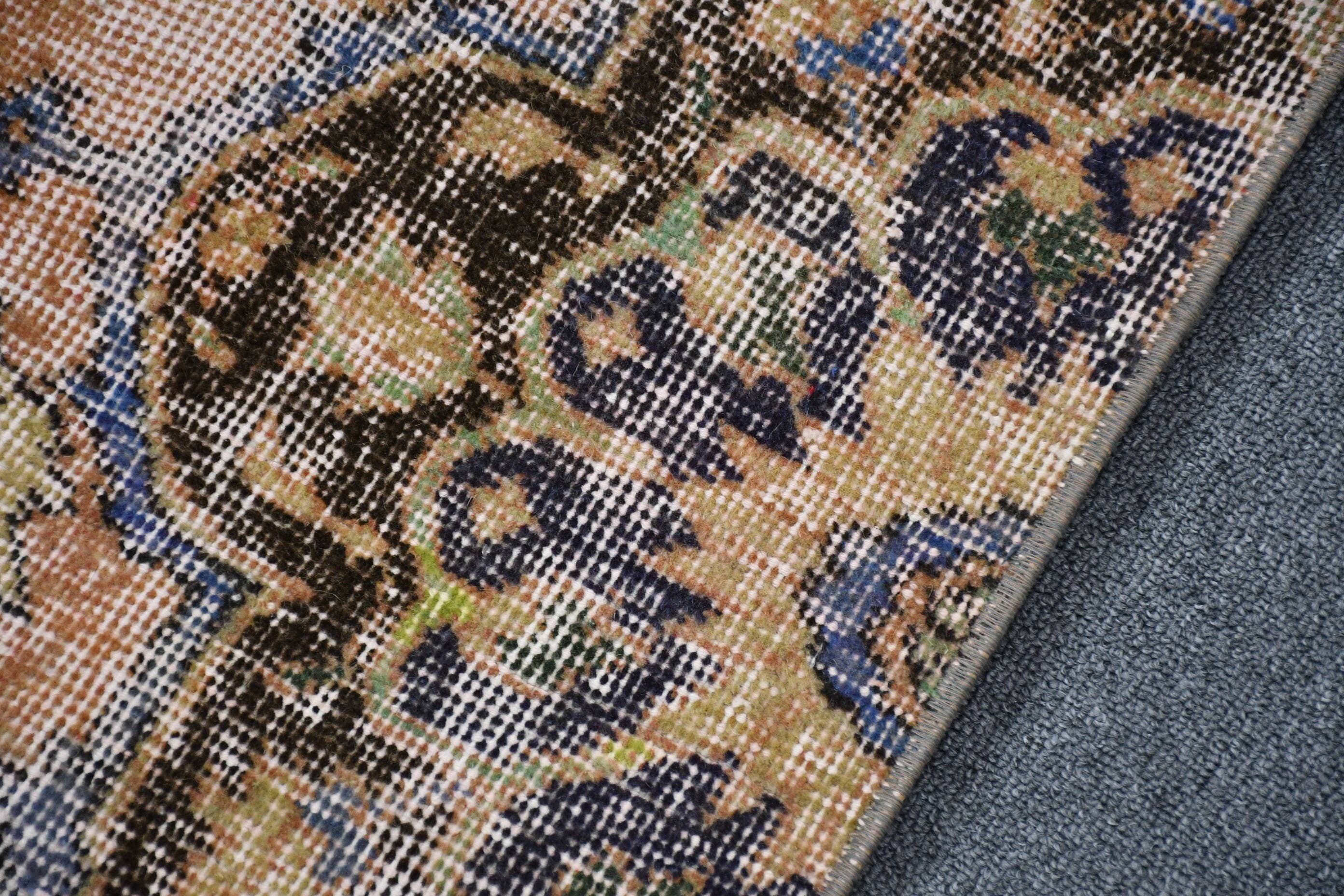 The Loom Wholesale – wholesale Rug pad – Vintage Beige & Green Wool Rug - Handmade Classic Design5