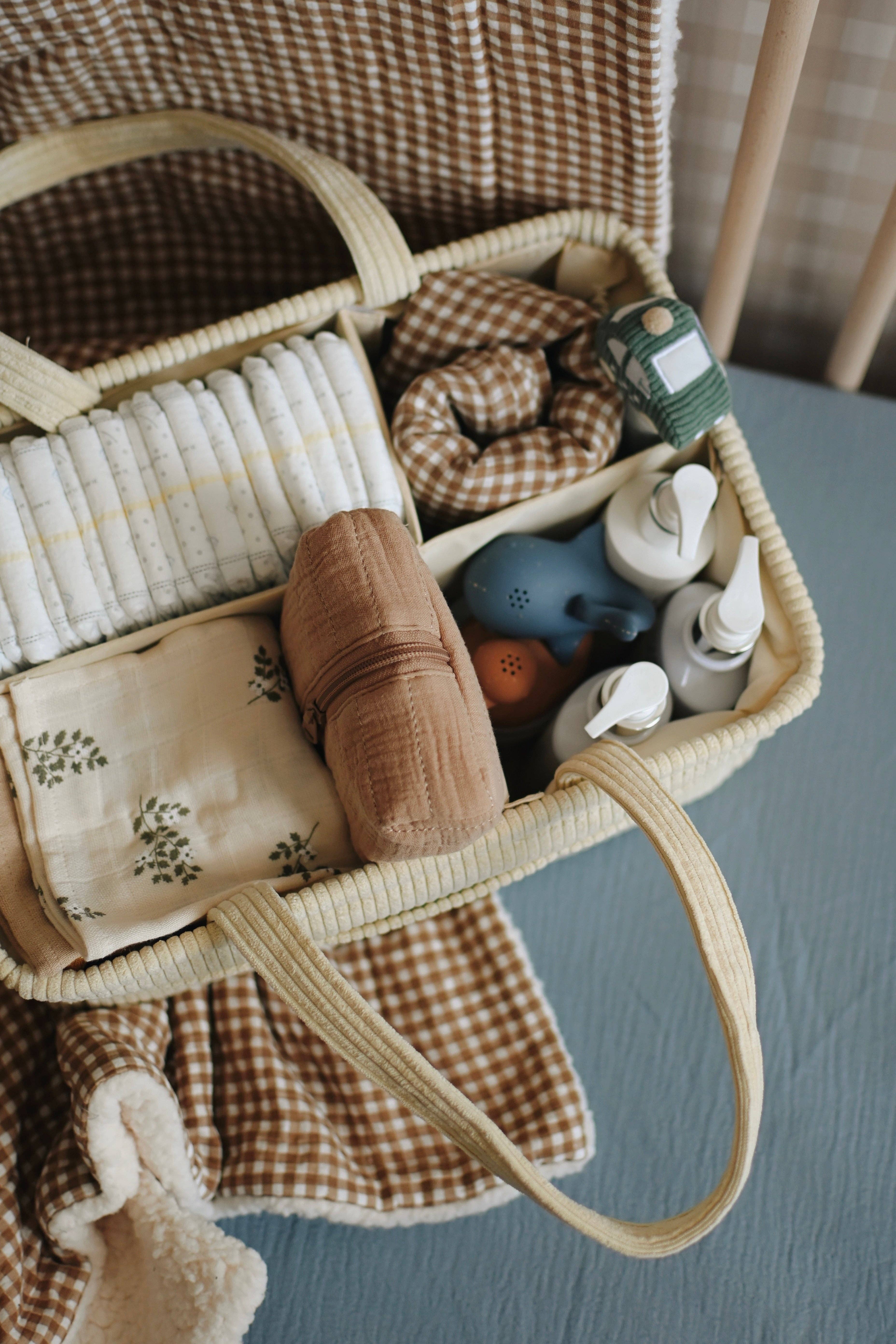 Minika - Venta al por mayor Organizador de pañales- Bebés - Organizador de pañales - Crema2