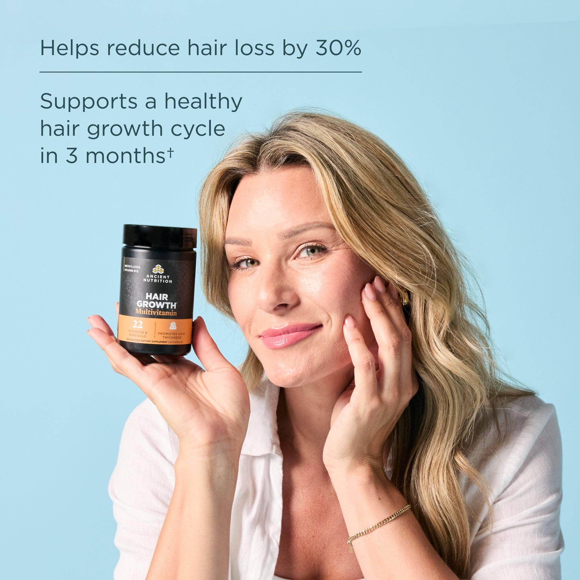 Ancient Nutrition - Vente Supplément oral/vitamine - Multivitamines pour la croissance des cheveux | Gélules (90 gélules)4