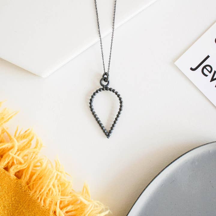 Dotty teardrop pendant for wholesale by Claire Lowe Jewellery