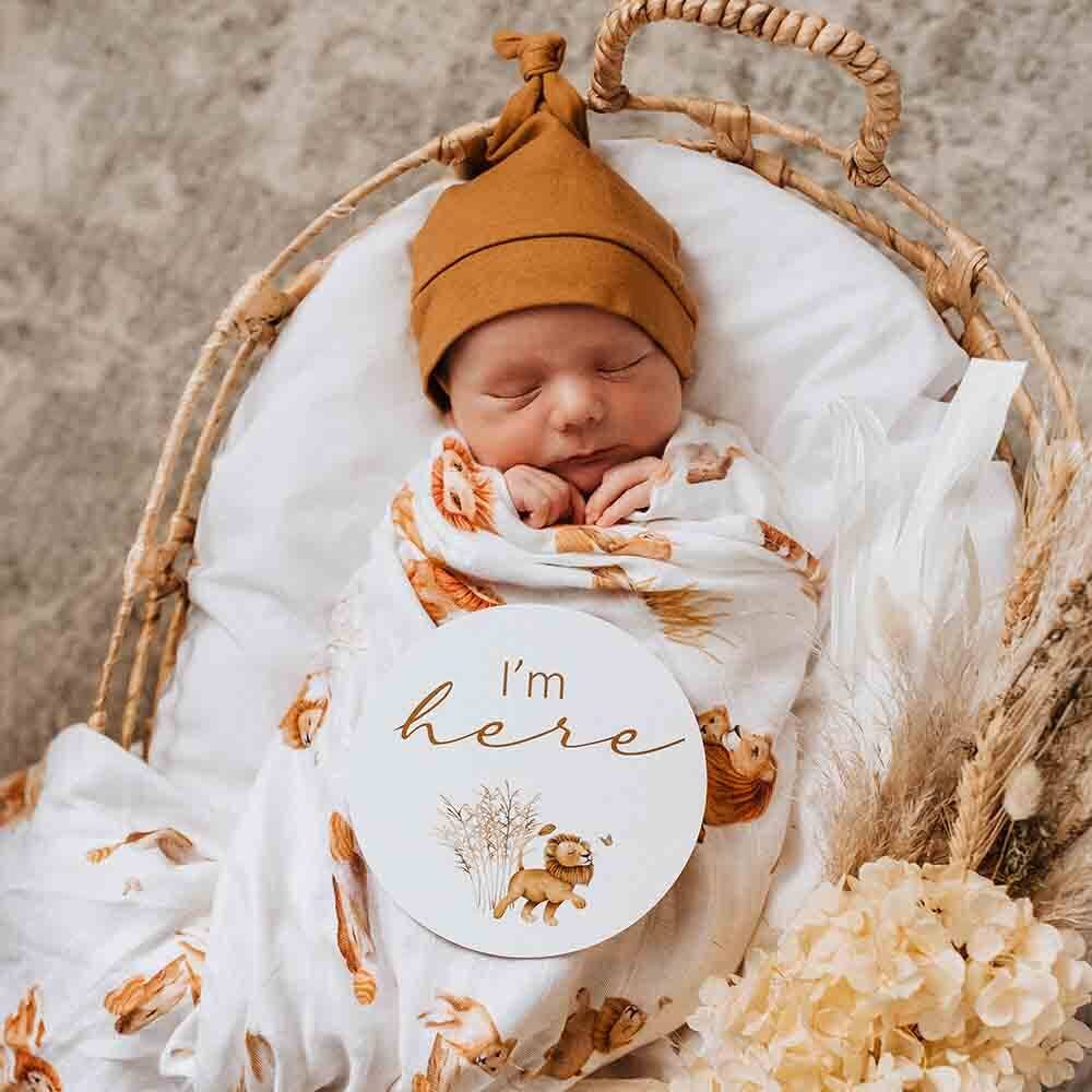 Snuggle Hunny - Wholesale Swaddle - Baby - Lion Organic Muslin Wrap5