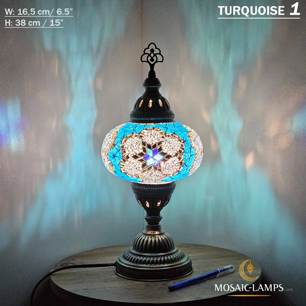 Mosaic Lamps - Vendita all'ingrosso Lampada da scrivania/d'accento - Lampada da tavolo grande a globo con mosaico turco, Marrakec, oltre 10 colori79