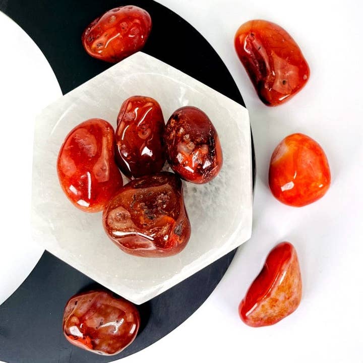 Rock Paradise - Wholesale Spiritual Stone/Crystal - Carnelian Crystal Tumbled Stones - XLarge Size - Choose 1,35
