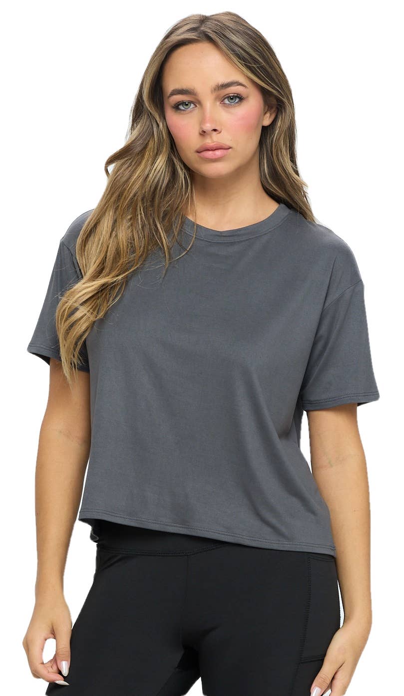 Knit Riot – Engroshandel T-shirt – til kvinder – Kortærmet Boxy Cropped Tee8