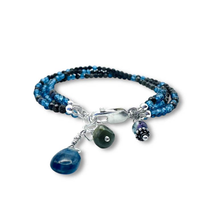 Topaz and Sapphire Triple Bracelet for wholesale by Janine’s Jewelry Design