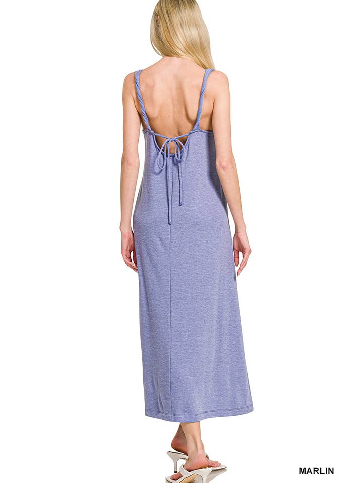 Vanilla Monkey - Wholesale Dress - Women's - French Terry Twisted Strap Maxi Dress