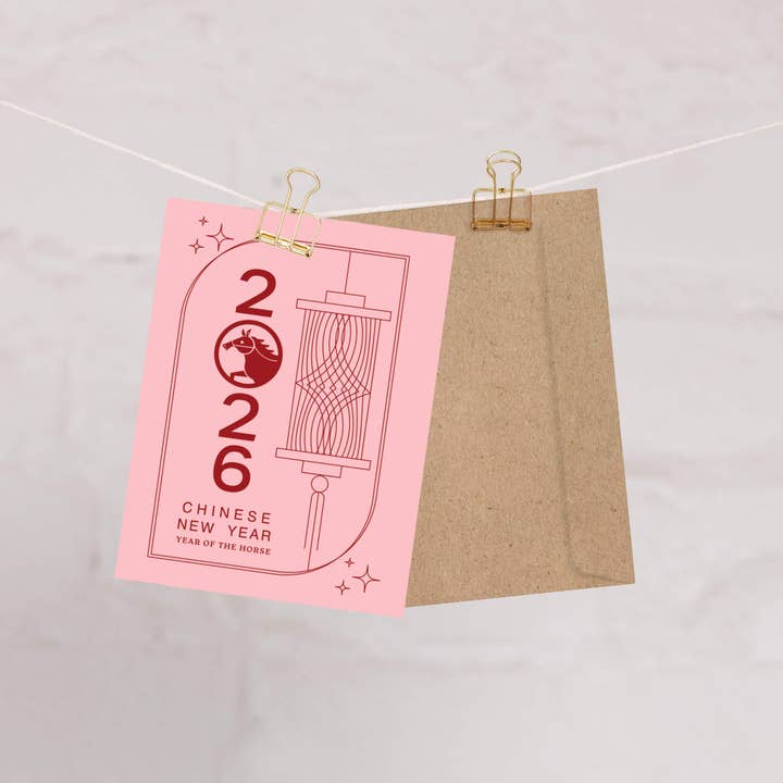 Cute Asian Cards - Wholesale New Year's Card - Flying Lanterns Chinese New Year Cards | Lunar Asian Greetings1