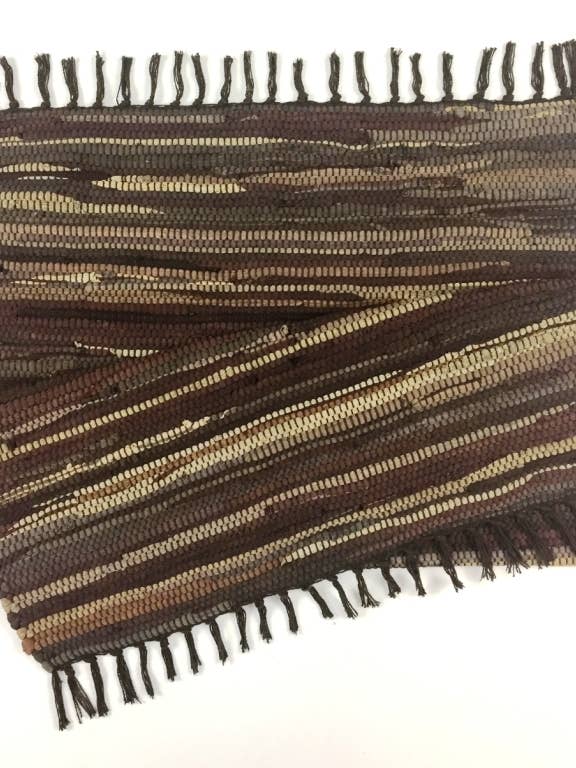 Hippie Chic™ Upcycled Cotton Rag Rug 2x3 - Dark Brown for wholesale by Jafsons International
