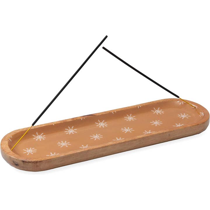 Tryckt trä rökelse bricka eller hållare (Sunshine) för wholesale av Folkhomes Global Inc