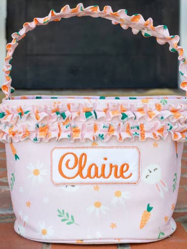 Caccia alle uova di Pasqua per bambini - Cestino di Pasqua - Carote rosa per ragazze per la vendita all'ingrosso da parte di Sugar Bee Clothing