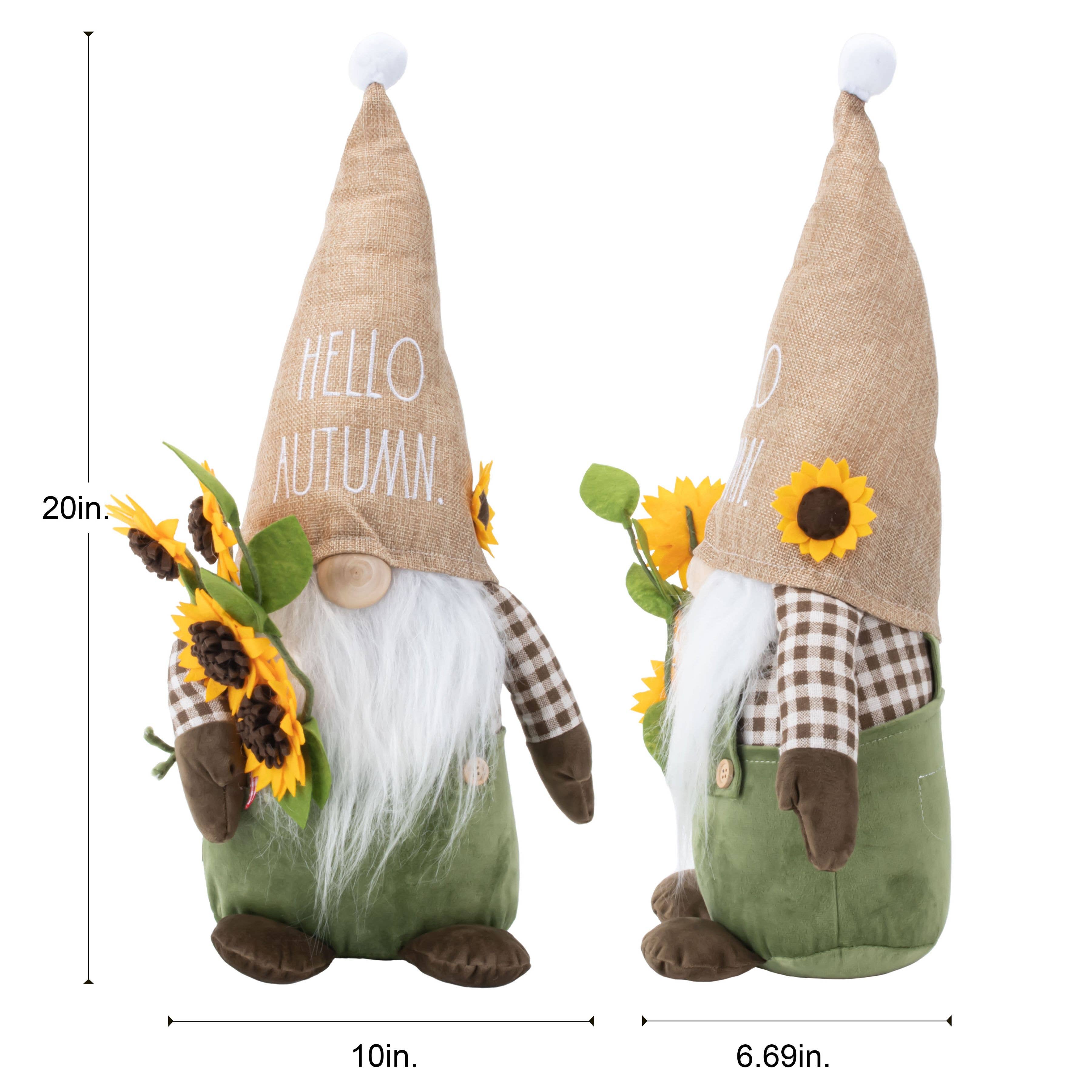 DesignStyles Home – Großhandel Tischdeko – Rae Dunn „Hallo Herbst“ Herbst Sonnenblumen Gnom2