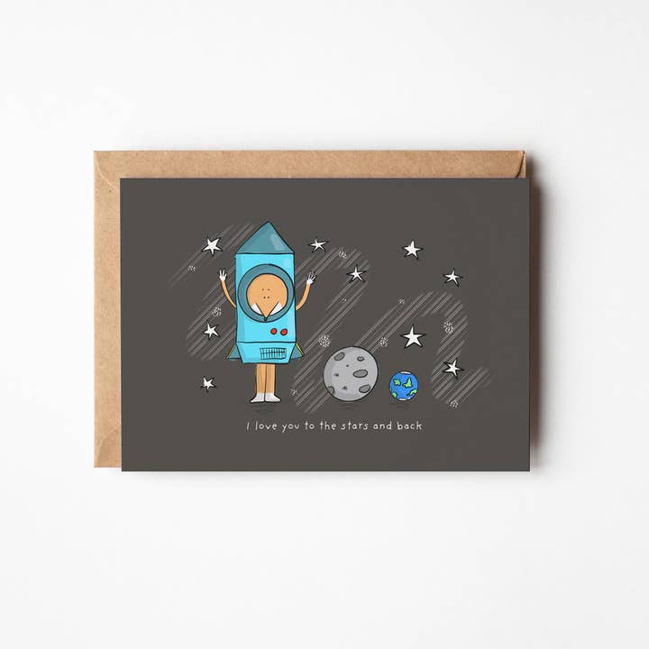 I Love You to the Stars and Back Greeting Card for wholesale by Richard Darani