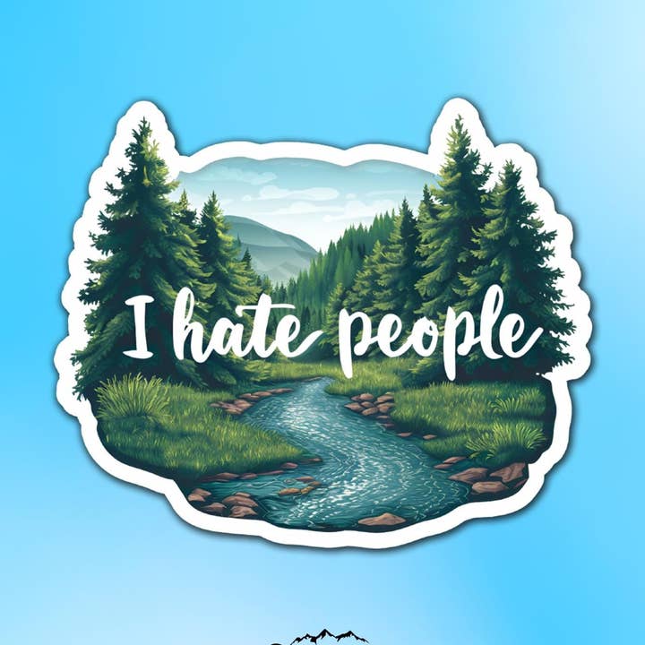 I Hate People Vinyl Sticker for wholesale by Sticker Lodge