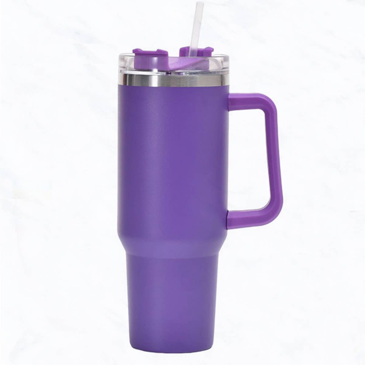 Suzie Q USA - Wholesale Insulated Mug/Tumbler - 40 oz, Stainless Steel Tumbler with Handle, Straws Include9