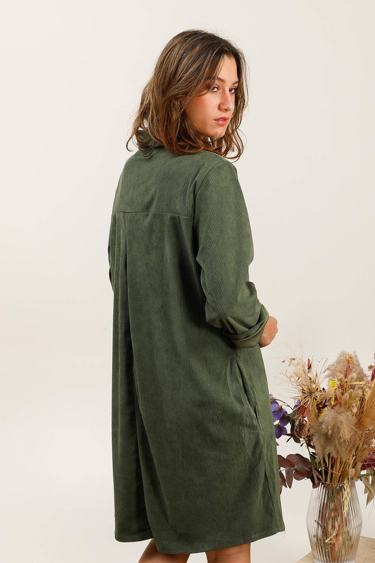 la maison des fibres naturelles - Wholesale Dress - Women's - Ribbed dress 8216 5% Elastane 20% Cotton 75% Polyester4