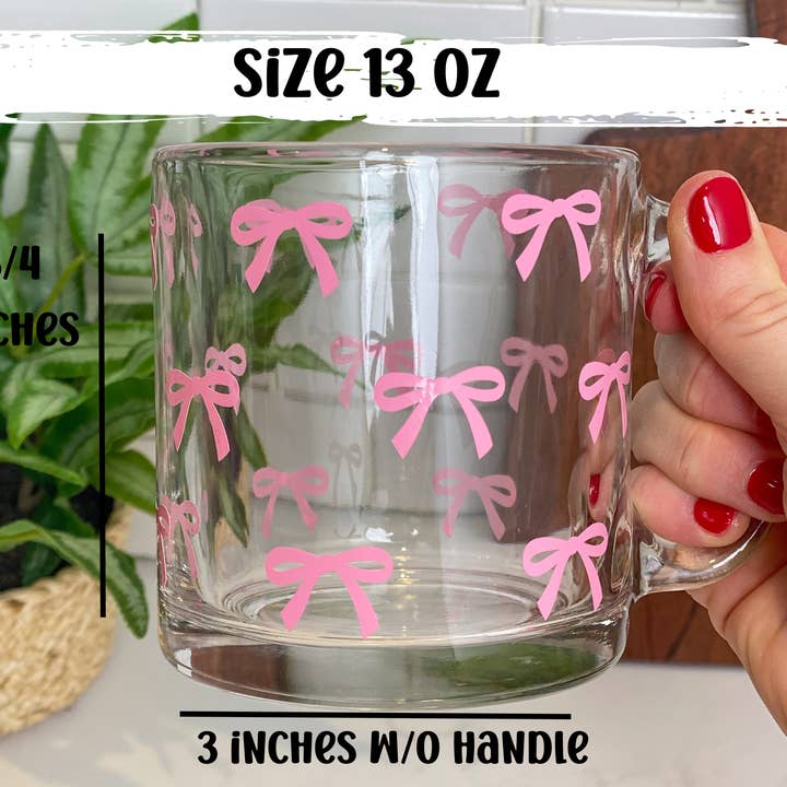 Bodhi Life Design - Wholesale Koffiemok - Tiny Bow koffieglazen mok, cadeau voor Moederdag, schattig kopje3