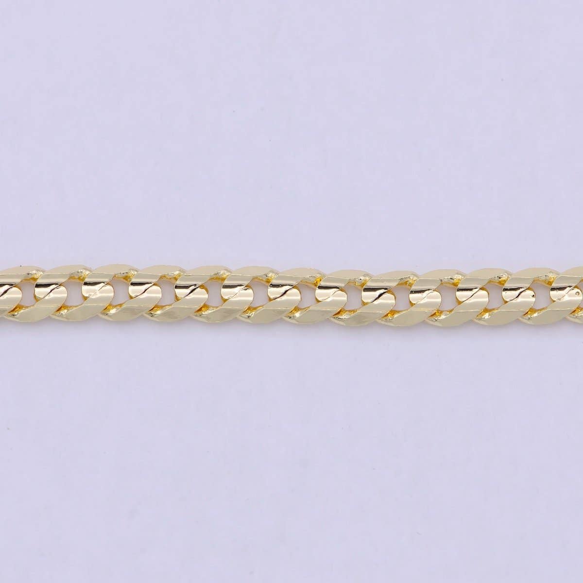 Aim Eternal - Wholesale Link & Chain Bracelet - OS 18k Gold Filled Cuban Link Chain Bracelet 7", Gold Curb Chain Bracelet, Miami Cuban Bracelet, Cuban Chain Bracelet Women WA-8472