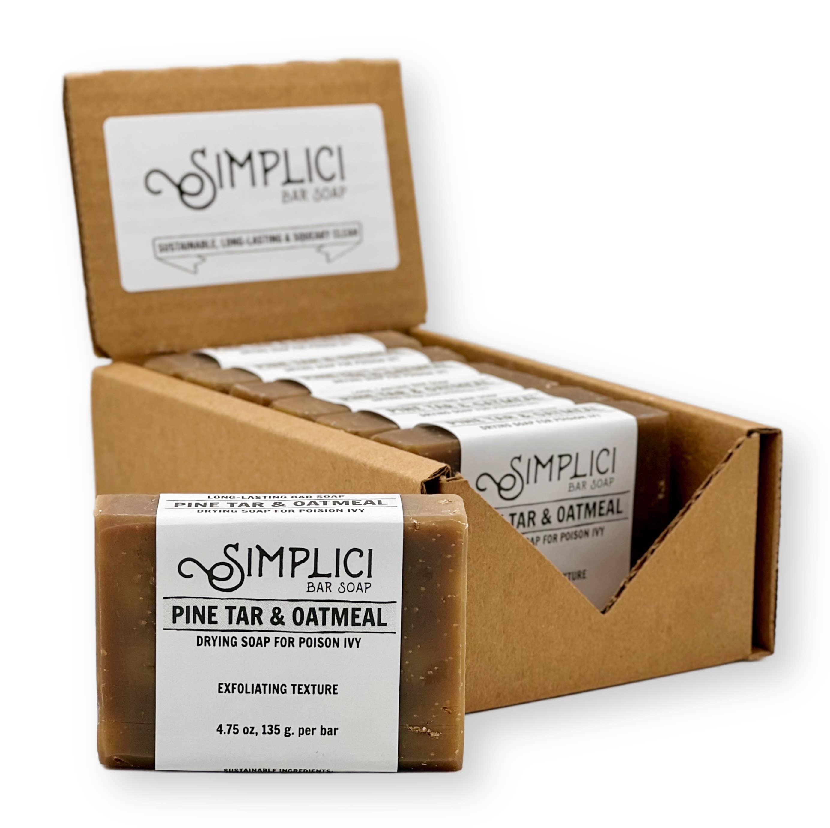 Simplici Soap Factory - Wholesale Bar Soap - SIMPLICI Pine Tar & Oatmeal Natural Bar Soap(for poison ivy)1
