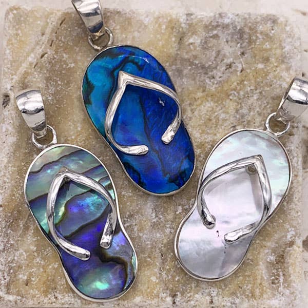 Goddess Design Studio - Wholesale Dangle Earrings - Sterling Silver & Shell Flip Flop Earrings4