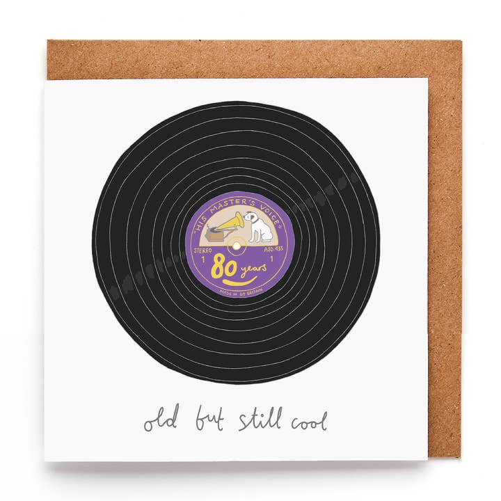 80th Birthday Card | Record Birthday Card | Milestone Card for wholesale by You've Got Pen On Your Face