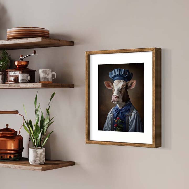 Salty Alyce - Wholesale Art Print - Vintage Cow Dutch Painting Wall Decor AS1744