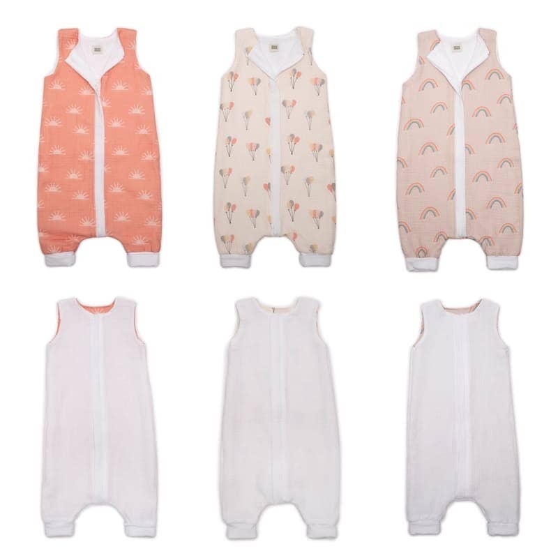 MuuMee - Wholesale Sleepsack - Baby - Double Side Grow Up Sleeping Bag Tog 1 Rainbow/White S2
