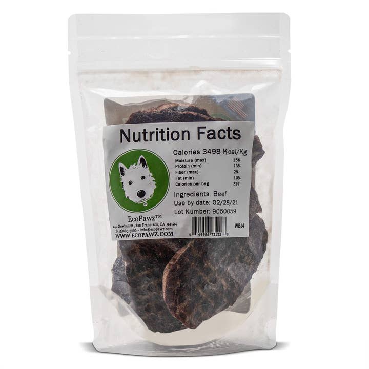 Ecopawz - Wholesale Pet Treats - Dog - Wiley’s Beef Jerky - 1 Lb. Bag1
