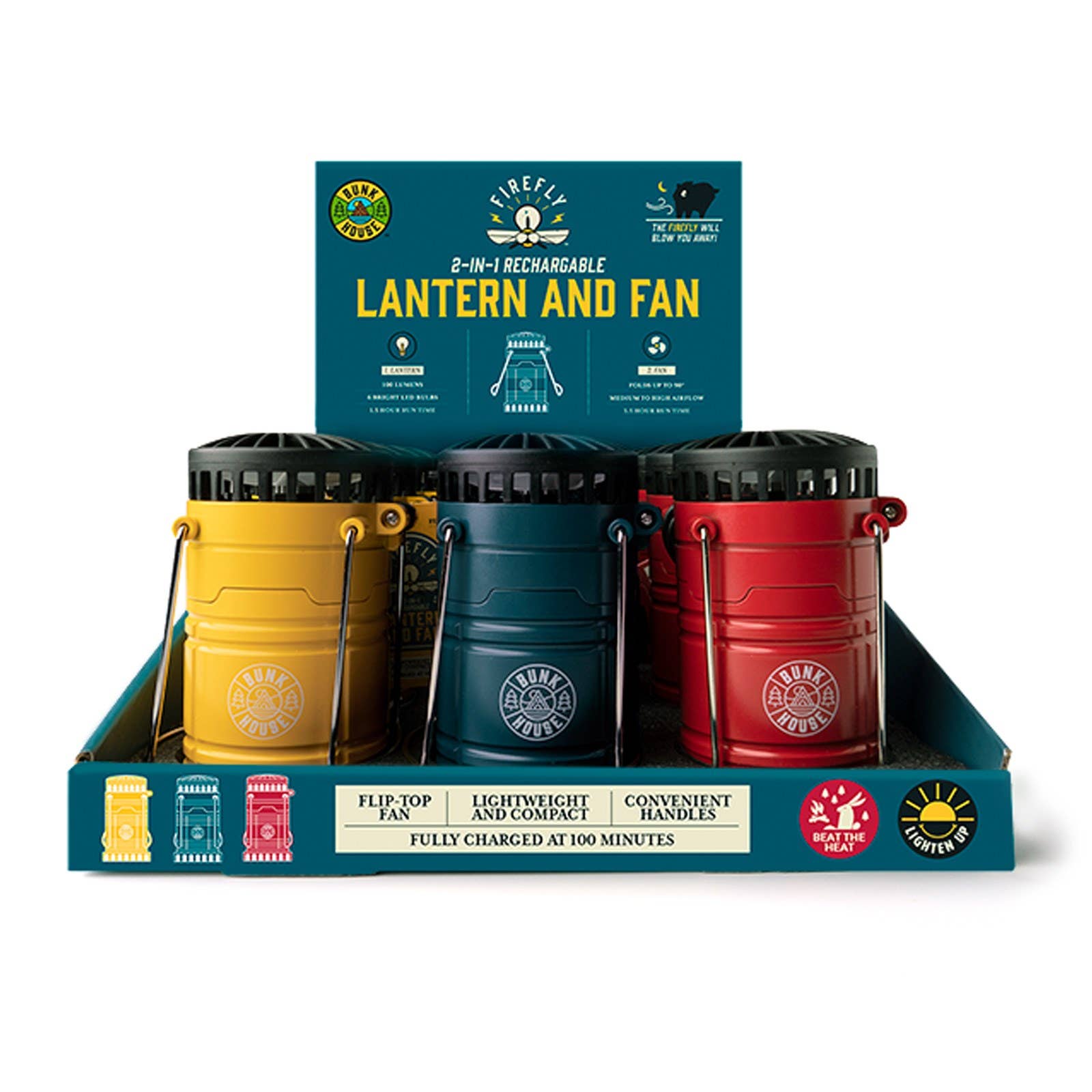 DM Merchandising - Wholesale Lantern - Bunk House Firefly 2-In-1 Rechargeable Lantern And Fan1