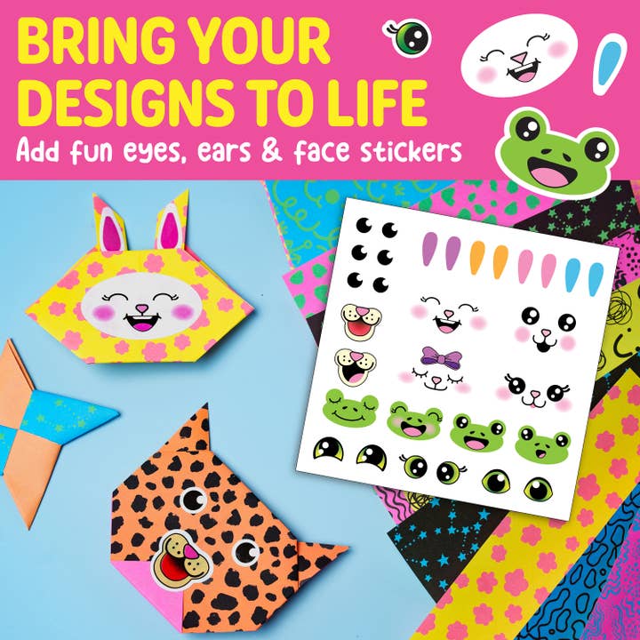 Faber-Castell / Creativity for Kids - Wholesale DIY Craft Kit - Kids - Neon Origami Mini Kit - DIY Craft for Kids