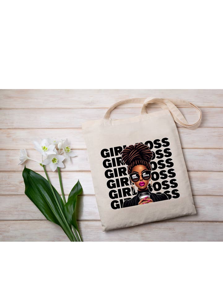 Girl Boss Canvas Tote Bag for wholesale by Nova J