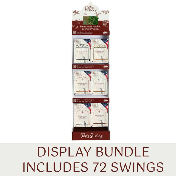 72ct Swing Floor Display with Video - Free Display for wholesale by Pop's Birding