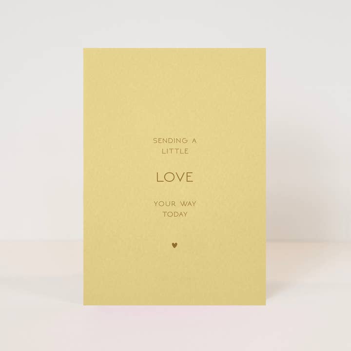 Basic postcard 'Sending a little love your way today' for wholesale by My Paperstation