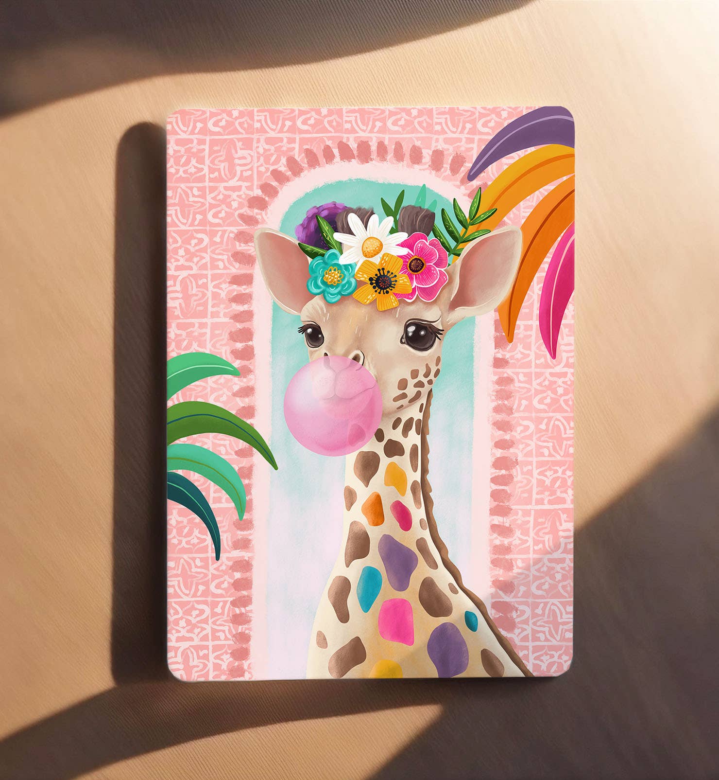 Aniet Illustration - Wholesale Postcard - Card giraffe flowers girl birthday just postcard1