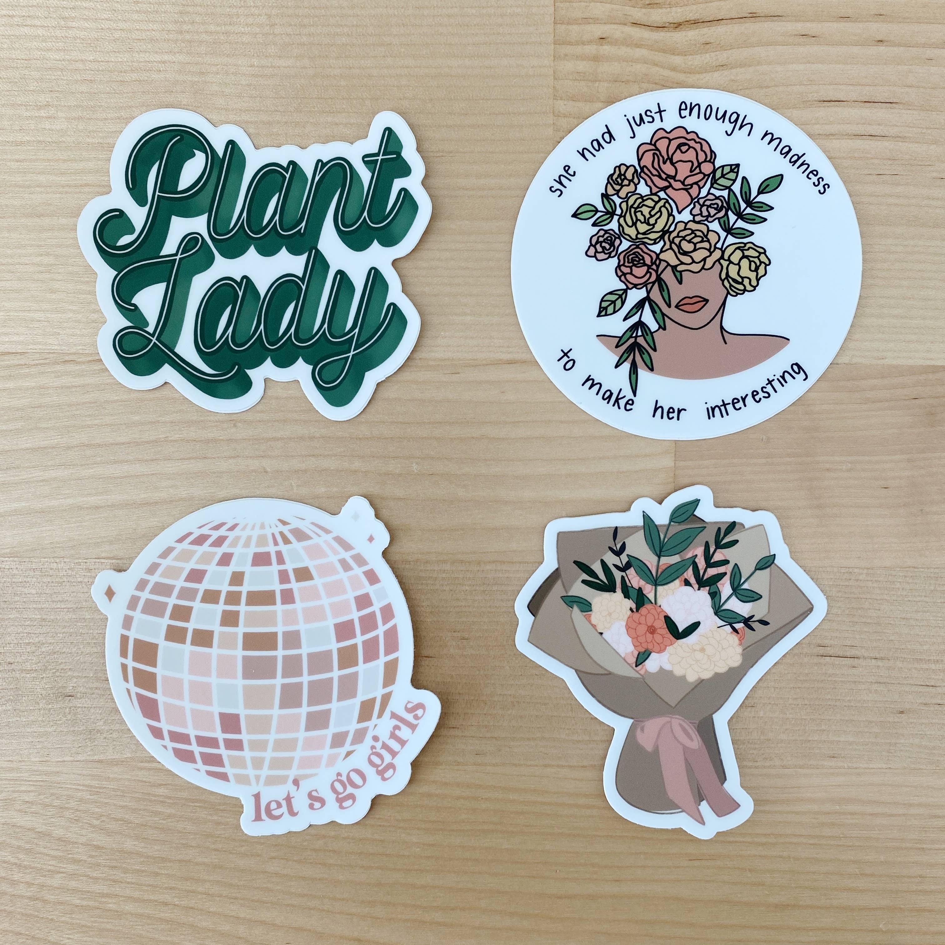 Clay Collection Co. - Wholesale Sticker - Plant Lady Script CLEAR Sticker4