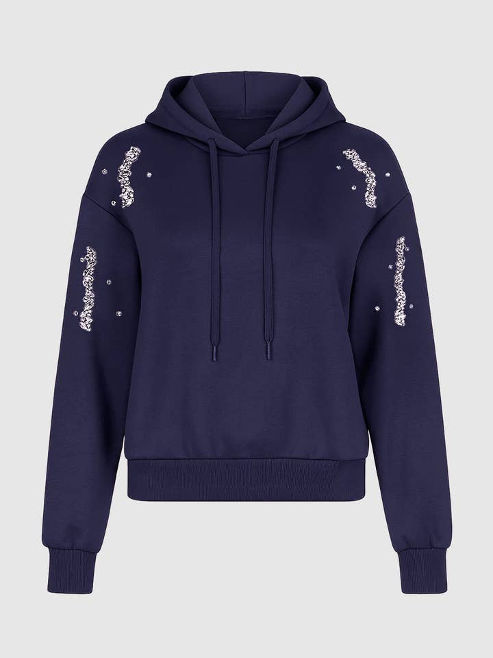 FELPA AROBY blu marino per la vendita all'ingrosso da parte di An'ge