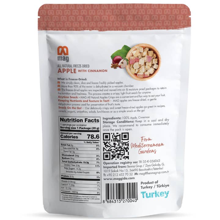 MAG - Wholesale Dried/dehydrated fruit - MAG Freeze Dried Fruit Snacks Apple Cinnamon Slices Dried1