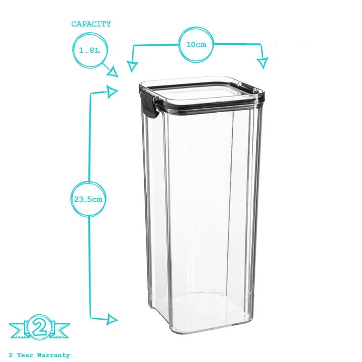 Rinkit Pty Ltd - Wholesale Food storage container - Argon Tableware Food Storage Container - 1.8 Litre - Black3