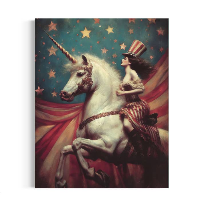 Salty Alyce – Engroshandel Kunsttryk –   Vintage Stars And Stripes Cirkusplakat Vægindretning 129RD  0