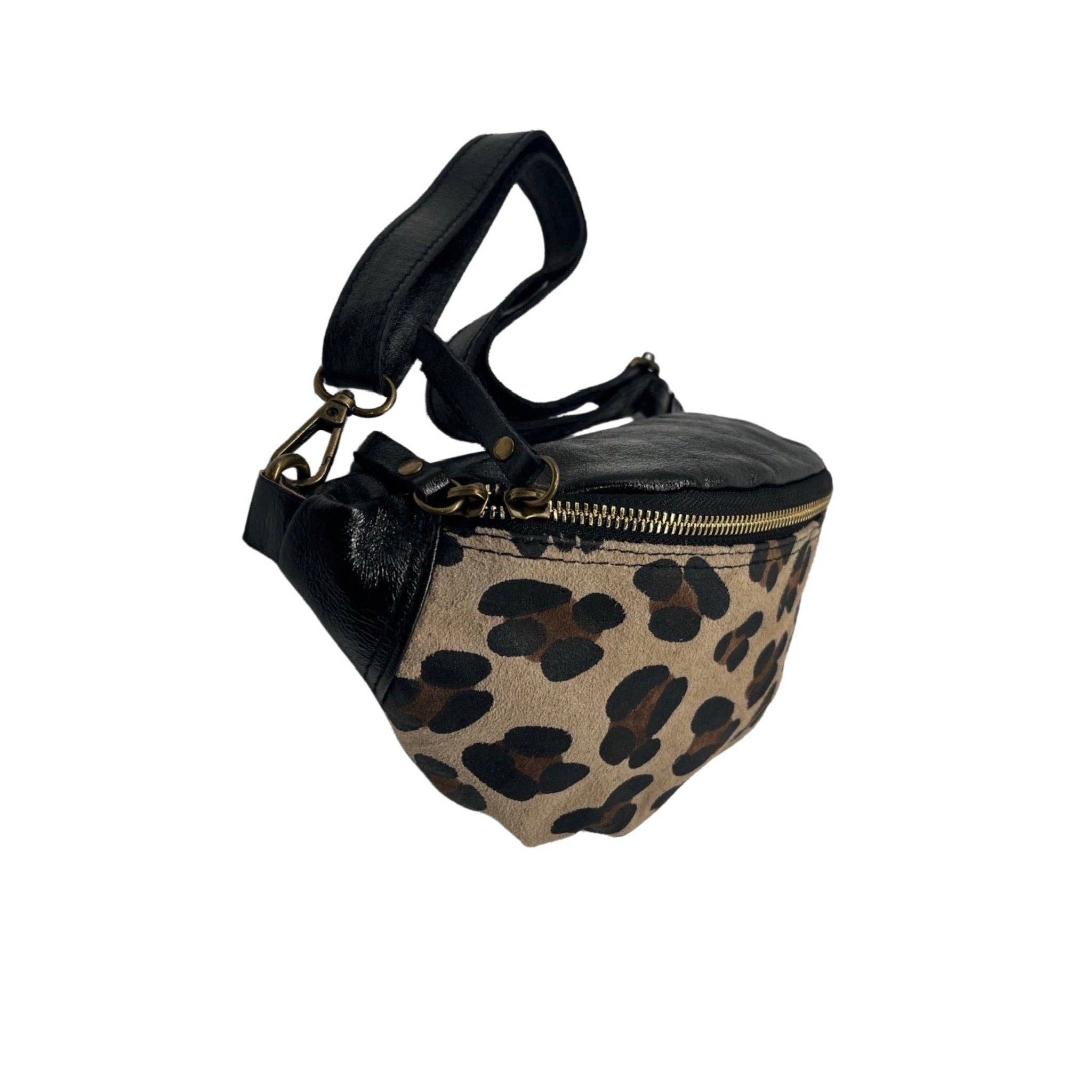 Louisa lee - Wholesale Belt Bag - Women's - LEOPARD PM LEATHER FANNY PACK1