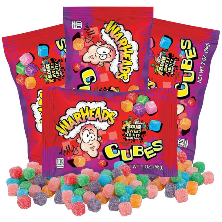 Long Island Candy Factory - Wholesale Gummy - Warheads Sour Chewy Cubes Assorted 2 OUNCE 15 COUNT