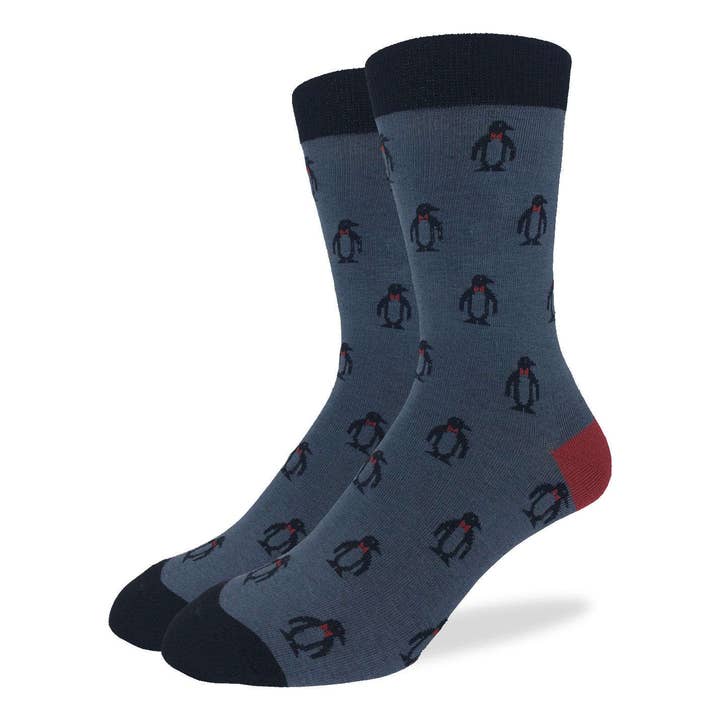Good Luck Sock - Wholesale Socks - Men's - Men's Grey Penguin Socks
