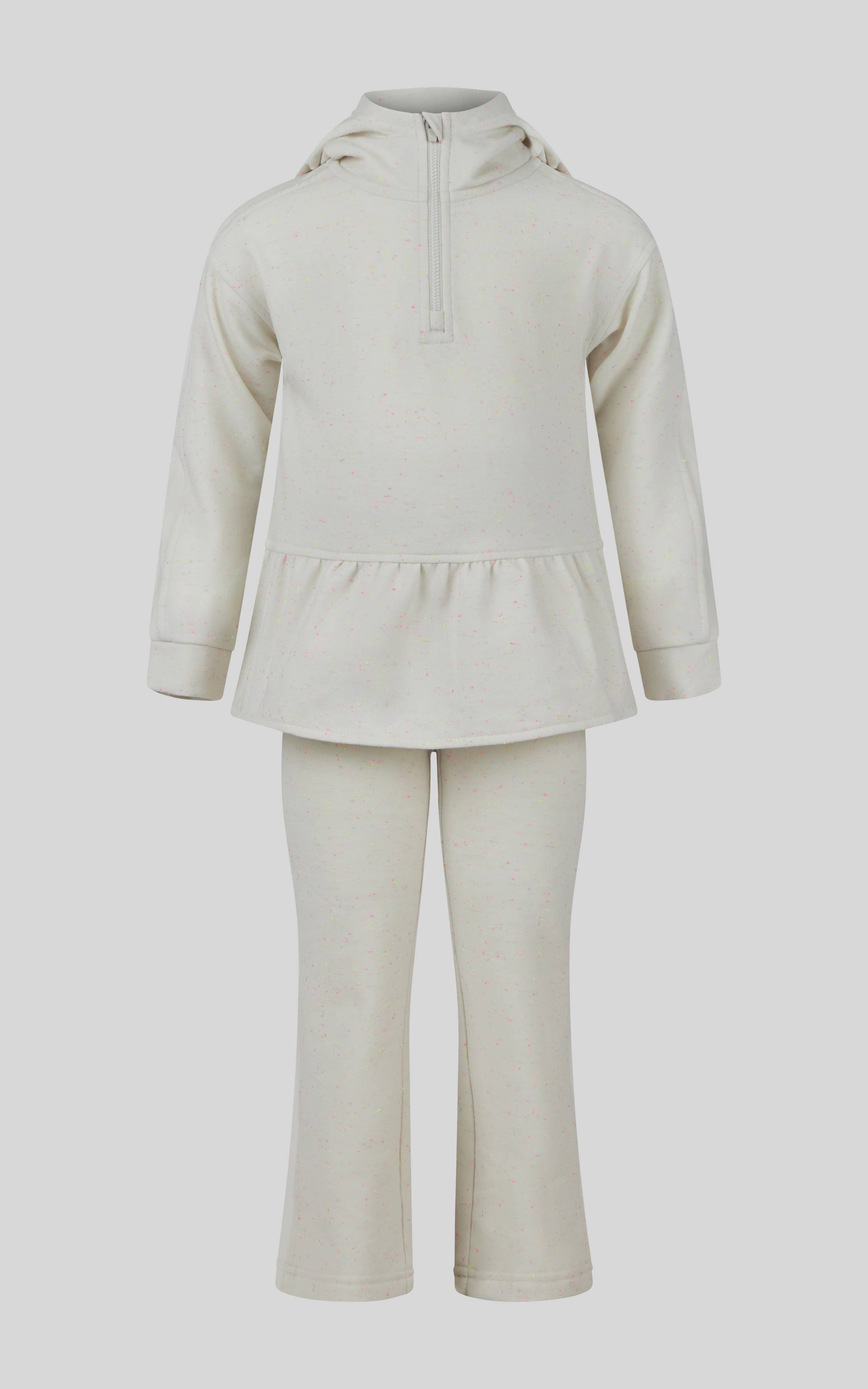 90 Degree by Reflex & Yogalicious - Wholesale Top & Pant Set - Kids - Little Girls Confetti Half Zip and Flare 2 PC Set5