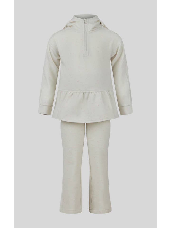 90 Degree by Reflex & Yogalicious - Wholesale Top & Pant Set - Kids - Little Girls Confetti Half Zip and Flare 2 PC Set5