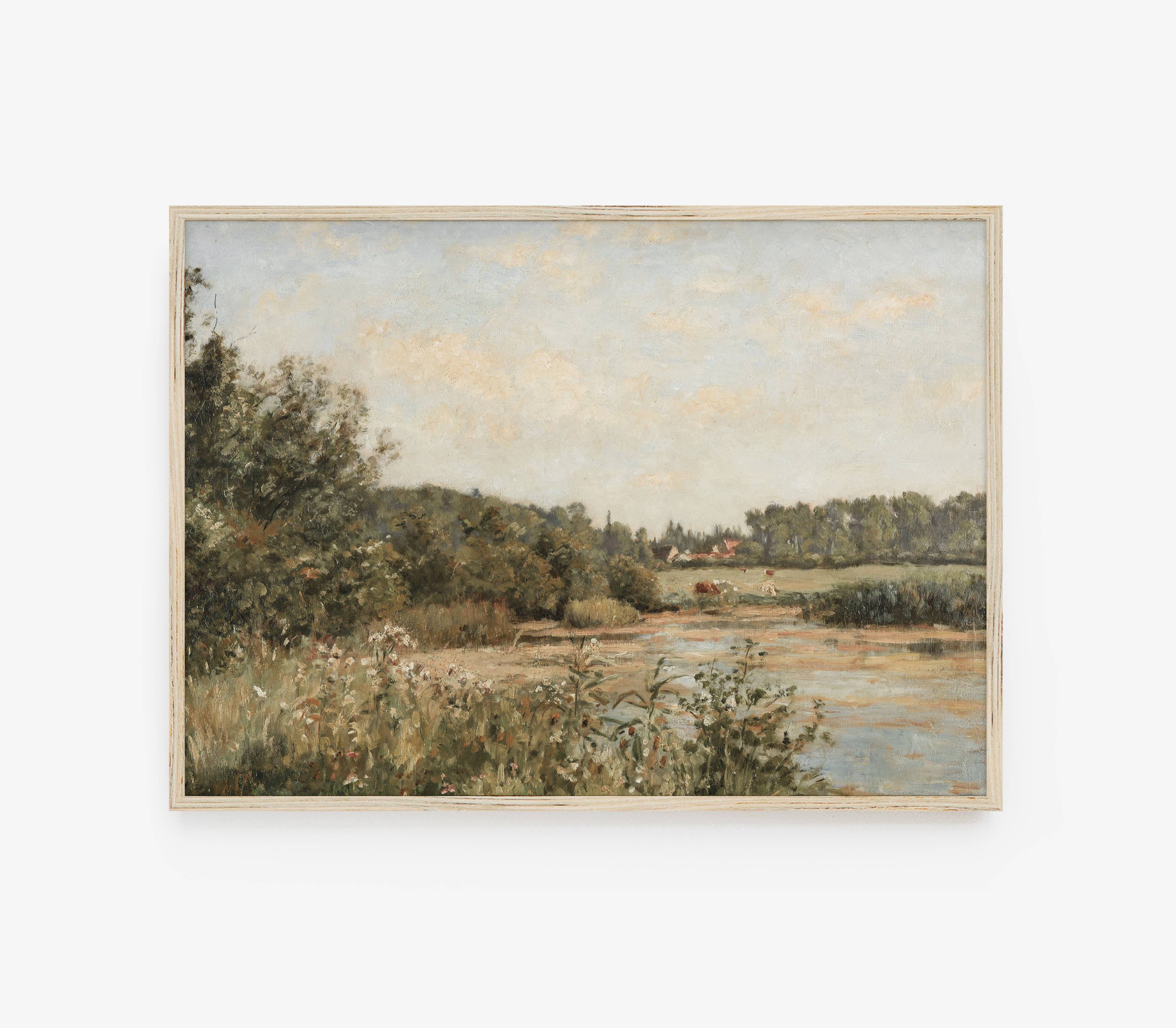 Hyggely - Wholesale Art Print - Vintage Classic Landscape View | Muted Stream Art Print L1102