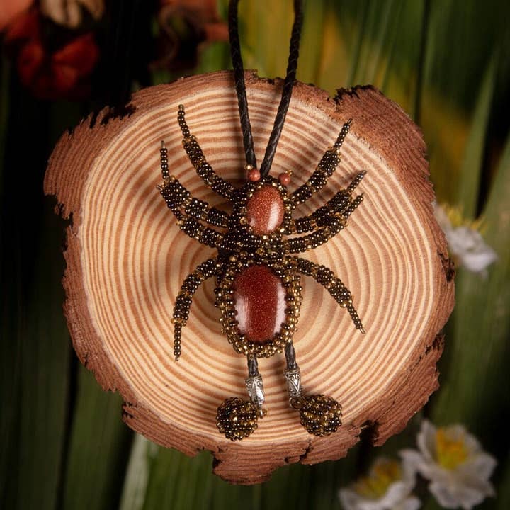 Laço de Ouro - Gravata Bolo com Design de Aranha por atacado de Mother Sierra