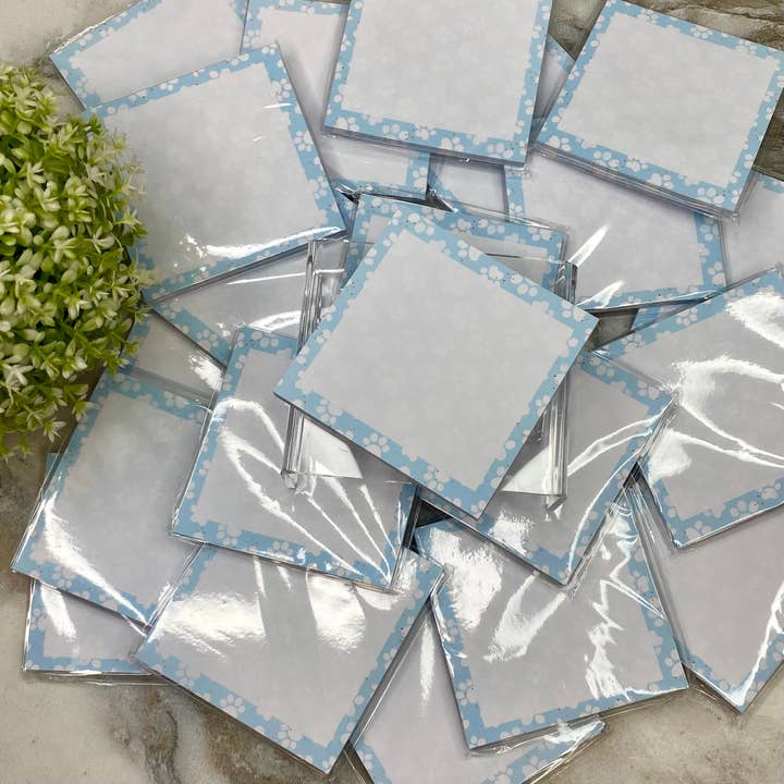 Hive Supply - Wholesale Sticky Notes - The Sticky Note Collection - Blue Paw Prints