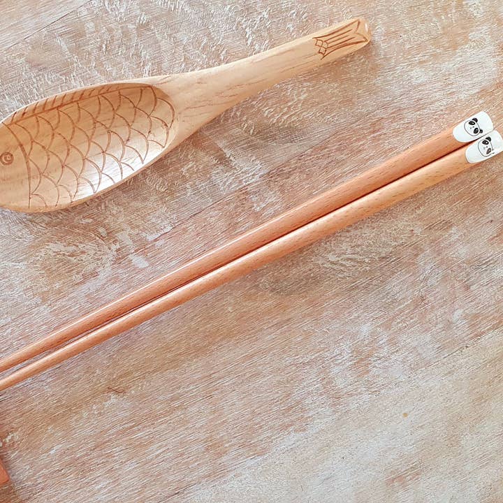 Bacchette in bambù naturale Panda, decorazione artistica da tavolo per la vendita all'ingrosso da parte di Venus Paris